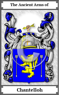 Chantelloh Family Crest Download (JPG)  Book Plated - 150 DPI