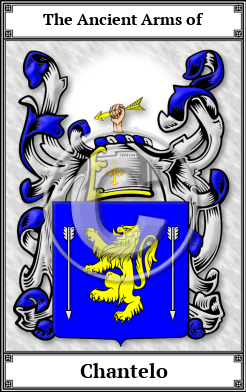 Chantelo Family Crest Download (JPG)  Book Plated - 150 DPI