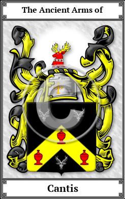 Cantis Family Crest Download (JPG) Book Plated - 600 DPI