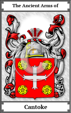 Cantoke Family Crest Download (JPG) Book Plated - 600 DPI