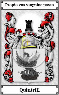 Quintrill Family Crest Download (JPG) Book Plated - 600 DPI