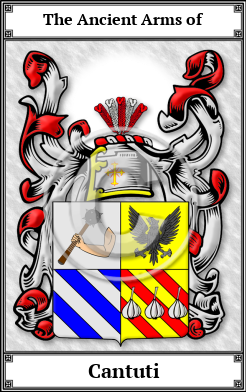 Cantuti Family Crest Download (JPG)  Book Plated - 150 DPI