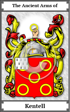 Kentell Family Crest Download (JPG) Book Plated - 600 DPI