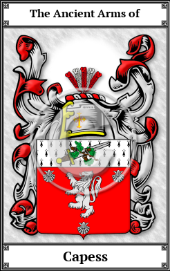 Capess Family Crest Download (JPG)  Book Plated - 150 DPI