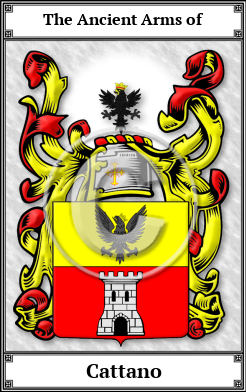 Cattano Family Crest Download (JPG)  Book Plated - 150 DPI