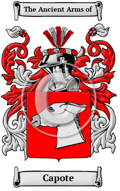 Capote Family Crest Download (JPG) Heritage Series - 600 DPI