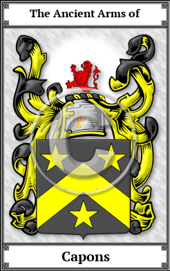 Capons Family Crest Download (JPG) Book Plated - 600 DPI