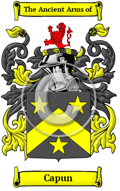 Capun Family Crest/Coat of Arms