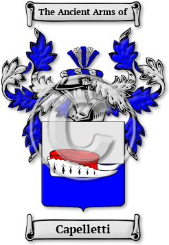 Capelletti Family Crest Download (jpg) Legacy Series - 150 DPI