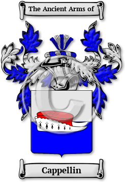 Cappellin Family Crest Download (jpg) Legacy Series - 150 DPI