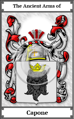 Capone Family Crest Download (JPG)  Book Plated - 150 DPI