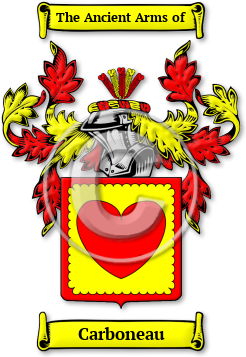 Carboneau Family Crest Download (jpg) Legacy Series - 150 DPI