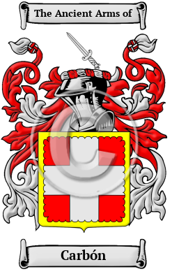 Carbón Family Crest Download (JPG) Heritage Series - 300 DPI