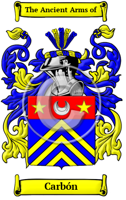 Carbón Family Crest Download (JPG) Heritage Series - 300 DPI