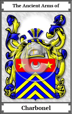 Charbonel Family Crest Download (JPG)  Book Plated - 150 DPI
