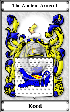 Kord Family Crest Download (JPG)  Book Plated - 150 DPI