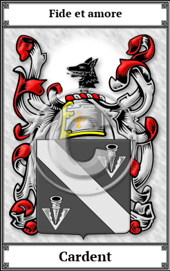 Cardent Family Crest Download (JPG)  Book Plated - 150 DPI