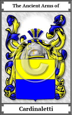 Cardinaletti Family Crest Download (JPG)  Book Plated - 150 DPI