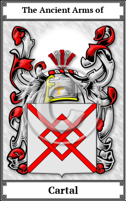 Cartal Family Crest Download (JPG)  Book Plated - 150 DPI