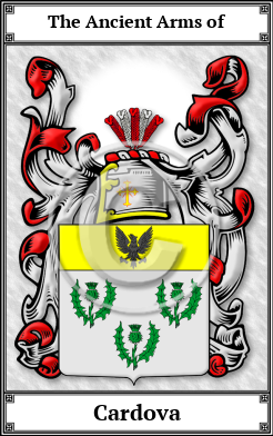 Cardova Family Crest Download (JPG) Book Plated - 600 DPI