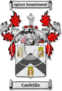 Cardville Family Crest Download (jpg) Legacy Series - 150 DPI