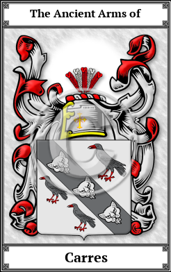 Carres Family Crest Download (JPG)  Book Plated - 150 DPI