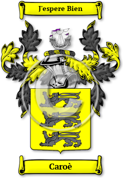 Caroè Family Crest Download (JPG) Legacy Series - 600 DPI