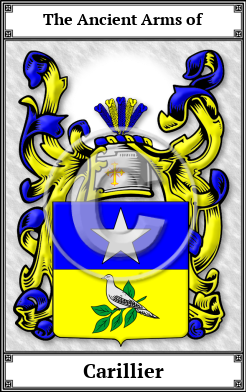Carillier Family Crest Download (JPG)  Book Plated - 150 DPI