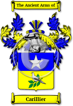 Carillier Family Crest Download (jpg) Legacy Series - 150 DPI
