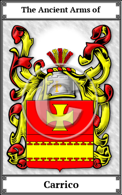 Carrico Family Crest Download (JPG)  Book Plated - 150 DPI