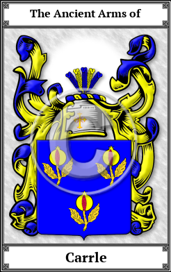 Carrle Family Crest Download (JPG) Book Plated - 600 DPI