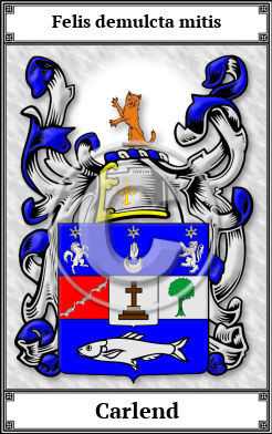 Carlend Family Crest Download (JPG) Book Plated - 600 DPI