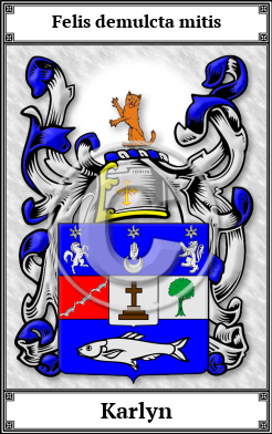Karlyn Family Crest Download (JPG) Book Plated - 600 DPI