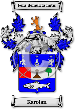 Karolan Family Crest Download (jpg) Legacy Series - 150 DPI