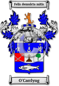 O'Carrlyng Family Crest Download (jpg) Legacy Series - 150 DPI