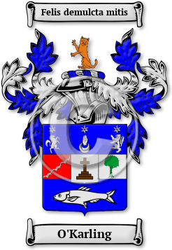 O'Karling Family Crest Download (jpg) Legacy Series - 150 DPI