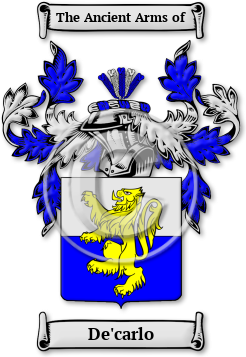 De'carlo Family Crest Download (jpg) Legacy Series - 150 DPI