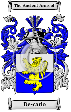 De-carlo Family Crest Download (JPG) Heritage Series - 300 DPI