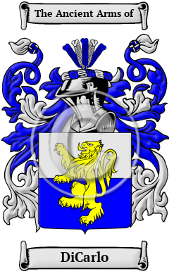 DiCarlo Family Crest Download (JPG) Heritage Series - 600 DPI