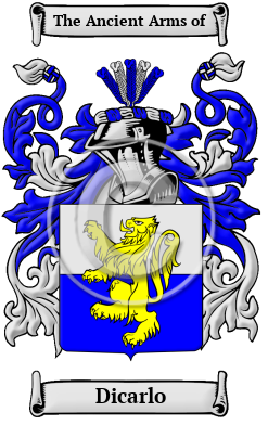 Dicarlo Family Crest Download (JPG) Heritage Series - 600 DPI