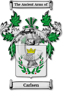 Carlsen Family Crest Download (jpg) Legacy Series - 150 DPI
