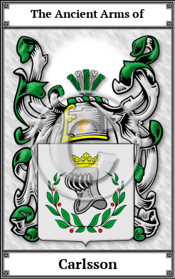 Carlsson Family Crest Download (JPG)  Book Plated - 150 DPI