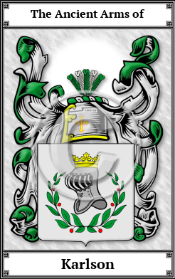 Karlson Family Crest Download (JPG)  Book Plated - 150 DPI