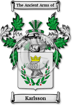Karlsson Family Crest Download (jpg) Legacy Series - 150 DPI