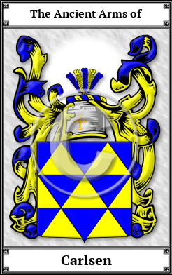 Carlsen Family Crest Download (JPG) Book Plated - 600 DPI