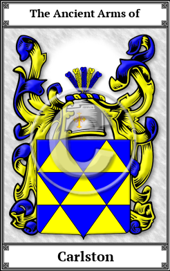 Carlston Family Crest Download (JPG)  Book Plated - 150 DPI