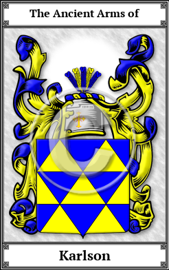 Karlson Family Crest Download (JPG)  Book Plated - 150 DPI