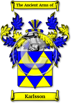 Karlsson Family Crest Download (jpg) Legacy Series - 150 DPI