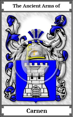 Carnen Family Crest Download (JPG)  Book Plated - 150 DPI