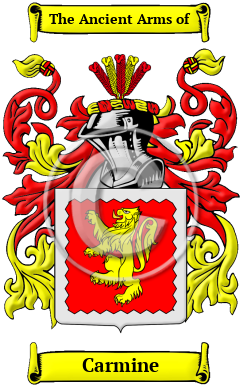 Carmine Family Crest/Coat of Arms